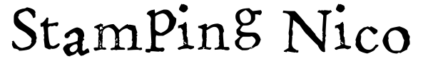 Stamping Nico font preview